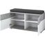 Germania 3772-531 Schuhbank GW-Topix in weiß/Beton-Optik, 96 x 51 x 40 cm (BxHxT)
