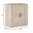 Iconico Home Schrank mit 2 Türen und ergonomischen Griffen und 2 verstellbaren Einlegeböden, 80x44,5xh87 cm