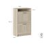 Iconico Home MIK Traditional, Schuhschrank mit 2 Türen, doppelte Tiefe mit ergonomischen Griffen 60x30xh99,5 cm Eiche
