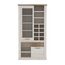 FORTE DURO Vitrine mit 1 Tür, 1 Glastür und 1 Schublade, Holzwerkstoff, Pnie Weiß /Antikeiche, 109,8 x 212 x 41,3 cm