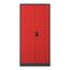 Jan Nowak Metallschrank 185 x 90 x 45 cm | Büroschrank Abschließbar mit Kleiderstange, Pulverbeschichtung | Aufbewahrungsschrank Umkleideschrank Spind Kleiderstange | Anthrazit-Rot