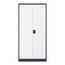 Jan Nowak Metallschrank 185 x 90 x 45 cm | Büroschrank Abschließbar mit Kleiderstange, Pulverbeschichtung | Aufbewahrungsschrank Umkleideschrank Spind Kleiderstange | Anthrazit-Weiß