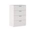 Iconico Home MIK Traditional, Kommode mit 4 Schubladen, Schlafzimmer, Jugendzimmer, Studio, Hobby, 80 x 44,5 x 113 cm, Weiß