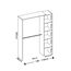 Dmora - Großer Kleiderschrank Makalu, Struktur für begehbaren Kleiderschrank, offener Kleiderbügel, 140 x 40 x 187 cm, Weiß