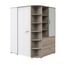 Wimex 399544 Joker Begehbarer Eckschrank mit Falttüren, Holzdekor, san remo-eiche/weiß, 148 x 124 x 198 cm
