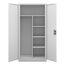 Jan Nowak Metallschrank 185 x 90 x 45 cm | Büroschrank Abschließbar mit Kleiderstange, Pulverbeschichtung | Aufbewahrungsschrank Umkleideschrank Spind Kleiderstange | Grau