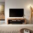Selsey TV Schrank Board Sideboard Fernsehtisch Fernsehschrank 140 cm Stehend Eiche Lancelot Schwarz Bianko