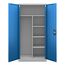 Jan Nowak Metallschrank 185 x 90 x 45 cm | Büroschrank Abschließbar mit Kleiderstange, Pulverbeschichtung | Aufbewahrungsschrank Umkleideschrank Spind Kleiderstange | Hellgrau-Blau