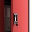 Jan Nowak Metallschrank 185 x 90 x 45 cm | Büroschrank Abschließbar mit Kleiderstange, Pulverbeschichtung | Aufbewahrungsschrank Umkleideschrank Spind Kleiderstange | Anthrazit-Rot