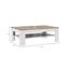 FORTE DURO Couchtisch mit Ablage, Holzwerkstoff, Pinie Weiß/ Antik Eiche, 120 x 75 x 43 cm