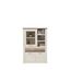 FORTE DURO Highboardvitrine mit 2 Türen, 1 Glastür und 1 Schublade, Holzwerkstoff, Pnie Weiß /Antikeiche, 109,8 x 160,3 x 41,3 cm