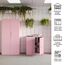 Jan Nowak Metallschrank 185 x 90 x 45 cm | Büroschrank Abschließbar mit Kleiderstange, Pulverbeschichtung | Aufbewahrungsschrank Umkleideschrank Spind Kleiderstange | Rosa