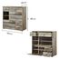 Stella Trading Bonanza Vintage Garderoben Set in Driftwood Optik - Retro Flurgarderobe für Ihren Eingangsbereich - 274 x 188 x 40 cm (B/H/T)