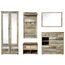 Stella Trading Bonanza Vintage Garderoben Set in Driftwood Optik - Retro Flurgarderobe für Ihren Eingangsbereich - 274 x 188 x 40 cm (B/H/T)