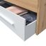 Habitdesign, Einzelbett für Kinder und Jugendliche mit 2 Schubladen, modernes Design in Artik Weiß und Nodi-Eiche, viel Stauraum, Maße: 97 x 77 x 196 cm (B x H x T), Modell Noa (ohne Lattenrost)