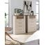 FORTE DURO Kommode mit 5 Schubladen, Holzwerkstoff, Pnie Weiß /Antikeiche, 62 x 106,3 x 41,3 cm