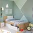 Habitdesign, Einzelbett für Kinder und Jugendliche mit 2 Schubladen, modernes Design in Artik Weiß und Nodi-Eiche, viel Stauraum, Maße: 97 x 77 x 196 cm (B x H x T), Modell Noa (ohne Lattenrost)