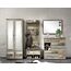 Stella Trading Bonanza Vintage Garderobenschrank in Driftwood Optik - Retro Flurgarderoben Schrank mit zwei Spiegeltüren - 108 x 188 x 40 cm (B/H/T)