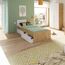 Habitdesign, Einzelbett für Kinder und Jugendliche mit 2 Schubladen, modernes Design in Artik Weiß und Nodi-Eiche, viel Stauraum, Maße: 97 x 77 x 196 cm (B x H x T), Modell Noa (ohne Lattenrost)