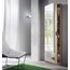 Habitdesign, Schuhschrank mit Spiegel – hoher Schuhschrank in kanadischer Eiche, platzsparend für Flur, Eingangsbereich oder Schlafzimmer, Maße: 50 x 180 x 20 cm (B x H x T), Modell Rock