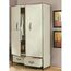 Honey-Can-Do WRD-01274 1,15 m breiter Schrank mit Zwei Türen, Stoff, Tan, 114.3x46x180.1 cm