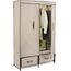 Honey-Can-Do WRD-01274 1,15 m breiter Schrank mit Zwei Türen, Stoff, Tan, 114.3x46x180.1 cm