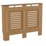 Vida Designs Milton Heizkörperabdeckung Unfinished - Mittel - Modernes horizontales Lamellendesign für optimale Wärmeverteilung - H82xW111xD19cm - Unlackiertes MDF-Möbel Ideal für Wohnzimmer und Flur