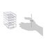 Osco A3278 Hohes Magazin mit 5 Schubladen aus klarem Acryl, durchsichtig, 5 drawer
