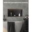 VEVOR Duschnische, 10,16x33,02x63,5 cm, versenkte Wandnische mit LED-Streifen, Shampoo-Aufbewahrungs-Organizer aus Edelstahl, langlebig, schwarz für Badezimmer