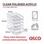 Osco A3278 Hohes Magazin mit 5 Schubladen aus klarem Acryl, durchsichtig, 5 drawer