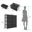 YITAHOME kommode mit Schubladen, Schrank mit 8 Schubladen aus Stoff, Modernen Stil, Stabiler Metallrahmen, Holztischplatte, Aufbewahrungskommode für Schlafzimmer, Wohnzimmer, Flur, Schwarz und Grau