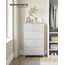 SONGMICS Kommode, Aufbewahrungsschrank, 5 Stoffschubladen, für Flur, Wohnzimmer, weiß-eichenfarben LTS514W57