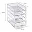 Osco A3278 Hohes Magazin mit 5 Schubladen aus klarem Acryl, durchsichtig, 5 drawer