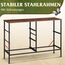 WLIVE Kommode mit 5 Schubladen aus Stoff, Kommodenschrank für Schlafzimmer, Kommode Wohnzimmer, mit Stabiler Stahlrahmen und Holzplatte, Vintagebraun