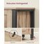 VASAGLE Sideboard, Küchenschrank, Aufbewahrungsschrank, mit 3 Türen, für Wohnzimmer, Küche, Esszimmer, 33 x 110 x 75 cm, Landhausstil, eichenbraun-schwarz LSC096B50
