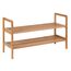 Honey-Can-Do Ebenen SHO-01600 Schuhregal aus Bambus mit 2 Etagen, Bamboo, 26x69.9x40 cm
