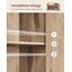 VASAGLE Sideboard, Küchenschrank, Aufbewahrungsschrank, mit 3 Türen, für Wohnzimmer, Küche, Esszimmer, 33 x 110 x 75 cm, Landhausstil, eichenbraun-schwarz LSC096B50