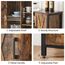 VASAGLE Sideboard, Küchenschrank, offene Regalfächer, Beistellschrank mit Türen, 100 x 35 x 70 cm, Industrie-Design, vintagebraun-schwarz LSC098B01