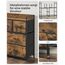 SONGMICS Kommode, Schrank, 7 Stoffschubladen mit Griffen, Metallgestell, Industrie-Design, vintagebraun-tintenschwarz LTS137B01