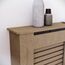Vida Designs Milton Heizkörperabdeckung Unfinished - Mittel - Modernes horizontales Lamellendesign für optimale Wärmeverteilung - H82xW111xD19cm - Unlackiertes MDF-Möbel Ideal für Wohnzimmer und Flur