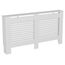 Vida Designs Milton Heizkörperabdeckung Weiß - Groß - Modernes horizontales Lamellendesign für optimale Wärmeverteilung - H82xW152xD19cm - Lackiertes MDF-Möbel Ideal für Wohnzimmer und Flur