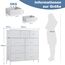 DUMOS Kommode mit Schubladen - Kommoden & Sideboards für Schlafzimmer Geeignet, Komodenschrank mit 9 Schubladen, Stoffkommode mit Stabilem Stahlrahmen, Ideal für Schlafzimmer, Wohnzimmer (Weiß)