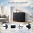 DUMOS Kommode mit Schubladen - Kommoden & Sideboards für Schlafzimmer Geeignet, Komodenschrank mit 9 Schubladen, Stoffkommode mit Stabilem Stahlrahmen, Ideal für Schlafzimmer, Wohnzimmer (Schwarz)