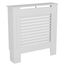 Vida Designs Milton Heizkörperabdeckung Weiß - Klein - Modernes horizontales Lamellendesign für optimale Wärmeverteilung - H82xW78xD19cm - Lackiertes MDF-Möbel Ideal für Wohnzimmer und Flur