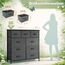 DUMOS Antonia Kommode für Schlafzimmer mit 9 Stoffschubladen, hohe Kommode Organizer für Kleidung, Schrank, Kinderzimmer, Aufbewahrungsturm mit Schrank, Metallrahmen, Holzplatte