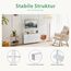 DUMOS Kommode mit Schubladen - kommoden & Sideboards für Schlafzimmer Geeignet, Komodenschrank mit 5 Schubladen, TV-Schrank mit Stabilem Stahlrahmen, Ideal für Schlafzimmer, Wohnzimmer (Weiß)