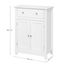 VASAGLE Badezimmerschrank, Badschrank mit Schublade und verstellbarem Zwischenfach, Aufbewahrungsschrank, Landhausstil, 60 x 30 x 80 cm, weiß BBC61WT