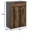 CARO-Möbel Kommode Tommy Sideboard Schrank in dunkler Betonoptik/Old Style mit Schublade und 2 Türen