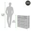 mDesign Kommode mit 8 Schubladen – stabiler Schubladenschrank für Schlafzimmer, Wohnzimmer oder Flur – Kleiderkommode aus Metall und Stoff – grau