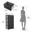 YITAHOME Kommode mit Schubladen, Schrank mit 4 Schubladen aus Stoff, Aufbewahrungskommode Industrial Stil für Schlafzimmer, Wohnzimmer, Kinderzimmer, Flur, Aufbewahrungsschrank (Schwarzgrau)